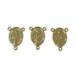 Entremeio Oval Santa Maria 23mm Dourado - 1 Und