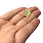 Entremeio Oval Santa Maria 23mm Dourado - 1 Und - Imagem 5