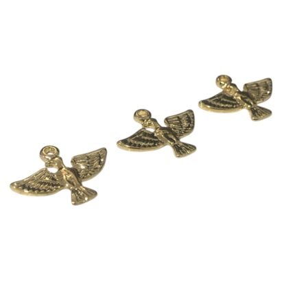 Pingente Pomba 14mm Dourado Exclusivo - 1 Und