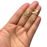 Pingente Pomba 14mm Dourado Exclusivo - 1 Und - Imagem 2