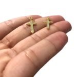 Pingente Cruz Trabalhado 22mm Dourado Exclusivo - 1 Und - Imagem 4