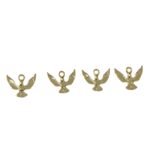 Pingente Pomba 11mm Dourado Exclusivo - 1 Und - Imagem 4