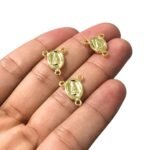 Entremeio Oval N. Sra Aparecida 14mm Dourado Exclusivo - 1 Und - Imagem 3