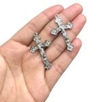 Pingente Cruz 43mm Trabalhado Níquel – 1 Und - Imagem 2