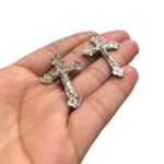 Pingente Cruz 43mm Trabalhado Níquel – 1 Und - Imagem 4