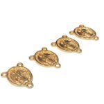 Pingente Oval N. Sra Das Graças 3 Saídas 24mm Dourado - 1 Und - Imagem 5