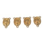 Pingente Oval N. Sra Das Graças 3 Saídas 24mm Dourado - 1 Und