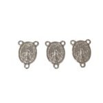 Pingente Oval N. Sra Das Graças 3 Saídas 24mm Níquel  – 1 Und