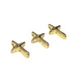Pingente Cruz Lisa 14mm Dourado Exclusivo - 1 Und