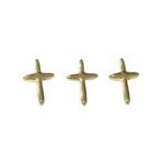 Pingente Cruz Lisa 14mm Dourado Exclusivo - 1 Und - Imagem 3