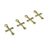 Pingente Cruz Trabalhado 15mm Dourado Exclusivo - 1 Und