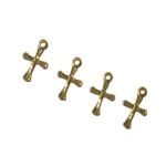 Pingente Cruz Trabalhado 15mm Dourado Exclusivo - 1 Und - Imagem 4
