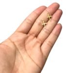 Pingente Cruz Trabalhado 15mm Dourado Exclusivo - 1 Und - Imagem 2