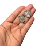 Pingente Oval N. Sra Das Graças 3 Saídas 24mm Níquel  – 1 Und - Imagem 2