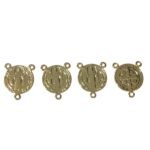 Entremeio S. Bento Redondo 21mm 3 Saídas Dourado Exclusivo - 1 Und