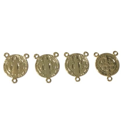 Entremeio S. Bento Redondo 21mm 3 Saídas Dourado Exclusivo - 1 Und