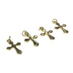 Pingente Cruz Lisa 18mm Dourado Exclusivo - 1 Und - Imagem 5
