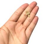 Pingente Cruz Lisa 18mm Dourado Exclusivo - 1 Und - Imagem 2