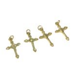 Pingente Cruz Trabalhado 22mm Dourado Exclusivo - 1 und - Imagem 4