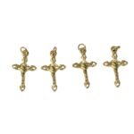 Pingente Cruz Trabalhado 22mm Dourado Exclusivo - 1 und