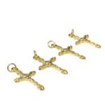 Pingente Cruz Trabalhado 22mm Dourado Exclusivo - 1 und - Imagem 5