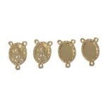 Pingente Oval P/ Chaton 13x18mm Dourado - 1 Und - Imagem 3