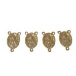 Pingente Oval P/ Chaton 13x18mm Dourado - 1 Und