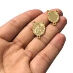 Pingente Oval P/ Chaton 13x18mm Dourado - 1 Und - Imagem 4