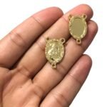 Pingente Oval P/ Chaton 13x18mm Dourado - 1 Und - Imagem 6