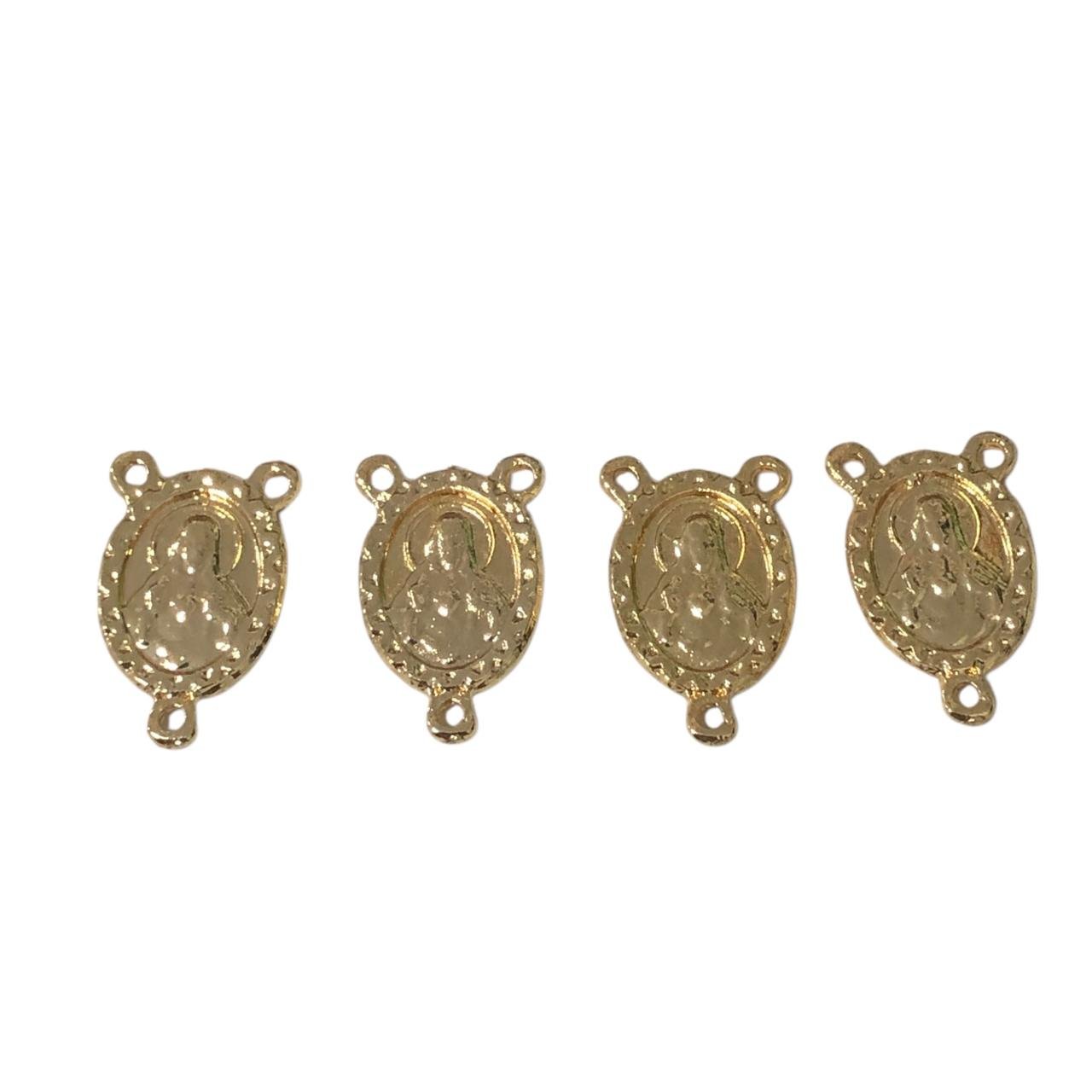 WhatsApp Image 2026-06-19 at 17.44.07 Pingente Oval P/ Chaton 13x18mm Dourado - 1 Und - Imagem 1