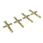 Pingente Cruz Trabalhado 21mm Dourado Exclusivo - 1 Und - Imagem 5