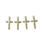 Pingente Cruz Trabalhado 21mm Dourado Exclusivo - 1 Und