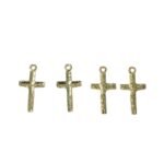 Pingente Cruz Trabalhado 21mm Dourado Exclusivo - 1 Und - Imagem 4