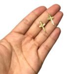 Pingente Cruz Trabalhado 21mm Dourado Exclusivo - 1 Und - Imagem 3