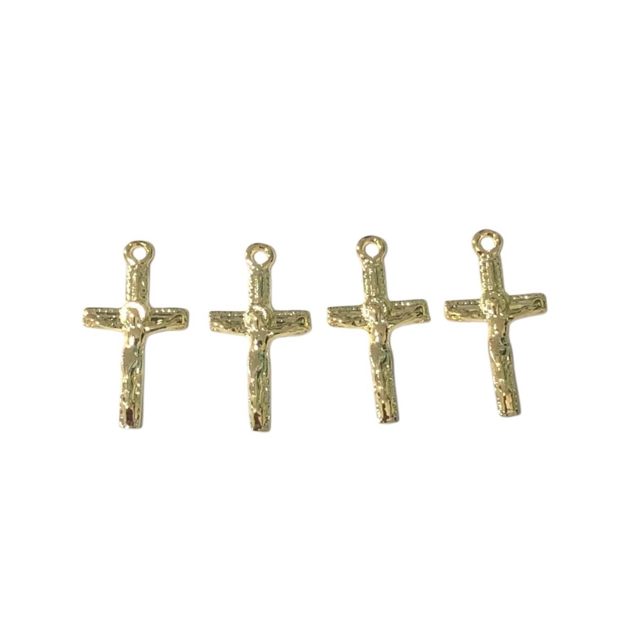 WhatsApp Image 2026-06-19 at 17.59.09 Pingente Cruz Trabalhado 21mm Dourado Exclusivo - 1 Und - Imagem 1