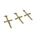 Pingente Cruz 29mm Dourado Exclusivo - 1 Und - Imagem 3