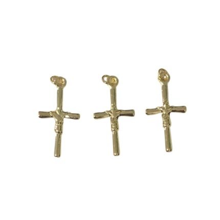 Pingente Cruz 29mm Dourado Exclusivo - 1 Und