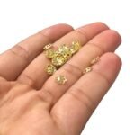 Tulipa Flor 6mm Trabalhado Dourado Exclusivo - 20 Unds - Imagem 4