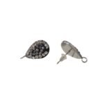 Base Brinco Gota C/ Strass 11x19mm Níquel - 1 Par