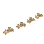 Pingente Caranguejo 13mm Dourado – 1 Und
