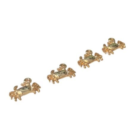Pingente Caranguejo 13mm Dourado – 1 Und