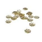 Tulipa Flor 6mm Trabalhado Dourado Exclusivo - 20 Unds - Imagem 3