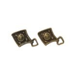 Base Brinco Losango 17mm Ouro Velho - 2 Pares - Imagem 4