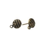 Base Brinco Redondo 8mm Ouro Velho – 5 Pares