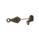 Base Brinco Trabalhado 15mm Ouro Velho - 5 Pares