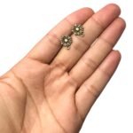 Base Brinco Flor 12mm Ouro Velho - 4 Pares - Imagem 2
