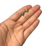 Base Brinco Redondo 8mm Ouro Velho – 5 Pares - Imagem 2