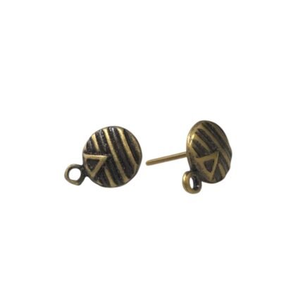 Base Brinco Redondo 8mm Ouro Velho – 5 Pares