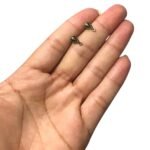 Base Brinco Gota 10mm Ouro Velho - 4 Pares - Imagem 3