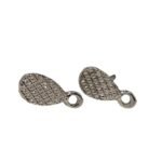 Base Brinco Gota Trabalhado 16mm Níquel - 1 Par - Imagem 3